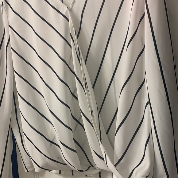 Black and white striped Banana Republic blouse - Picture 3 of 3
